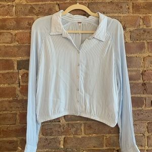 Free People button down striped top